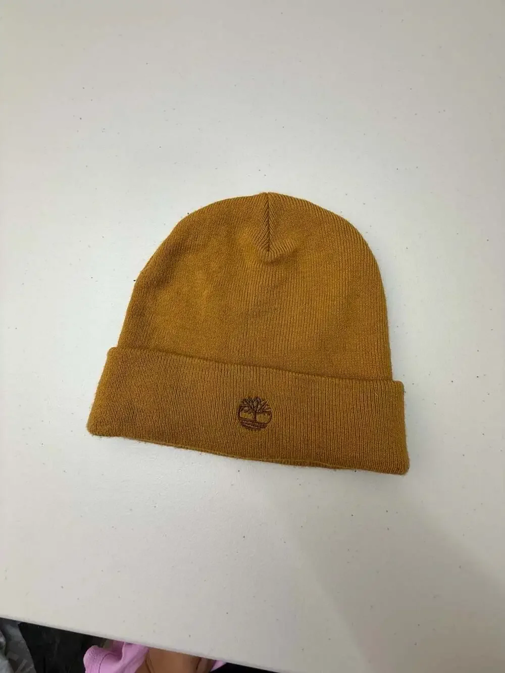 Timberland Tree Logo Embroidered Cuffed Knit Beanie